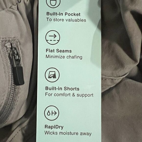 Ideology Women's Mid Grey Storm Woven Performance Shorts Plus Size XXL NWT - Picture 5 of 6